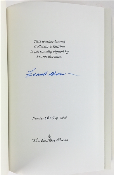 Frank Borman Signed Easton Press Leather Bound First Edition Book: "Countdown" (PSA/JSA Guaranteed)