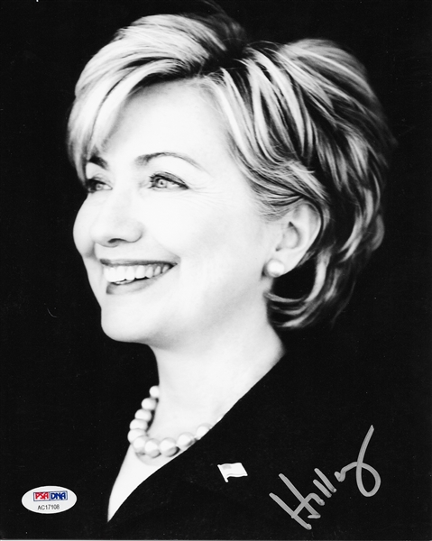 Hillary Clinton In-Person Signed 8" x 10" B&W Photograph (PSA/DNA)