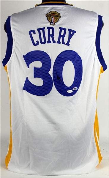 Steph Curry Signed Golden State Warriors Adidas Jersey with 2015 NBA Finals Patch (JSA)