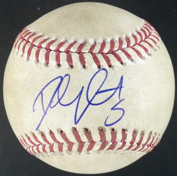 David Wright Signed & Game Used OML Baseball :: 5-10-2016 NYM vs LAD :: Ball Pitched by Alex Wood to Wright! (MLB Holo & JSA)