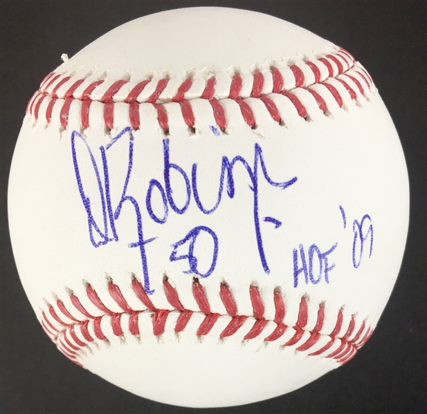 David Robinson Signed OML Baseball with "HOF 09" Inscription (PSA/DNA)