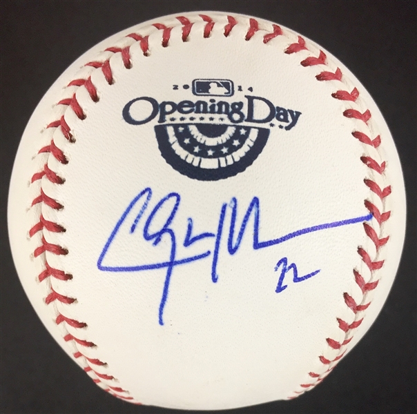 Clayton Kershaw Single Signed OML 2014 Opening Day Commemorative Baseball (JSA)