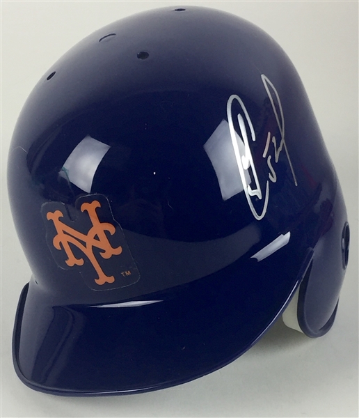 Yoenis Cespedes Signed New York Mets Mini Helmet (JSA)