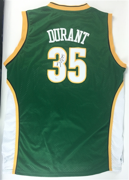 Kevin Durant Signed Seattle Supersonics Rookie Model Jersey (Road Style)(JSA)