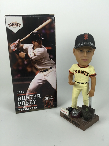 Buster Posey Signed 2013 Giants Buster Posey Bobblehead Doll with Original Box (PSA/DNA)