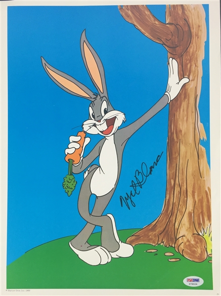Mel Blanc Signed 11.25" x 15.25" Color Bugs Bunny Print with Great Autograph (PSA/DNA)