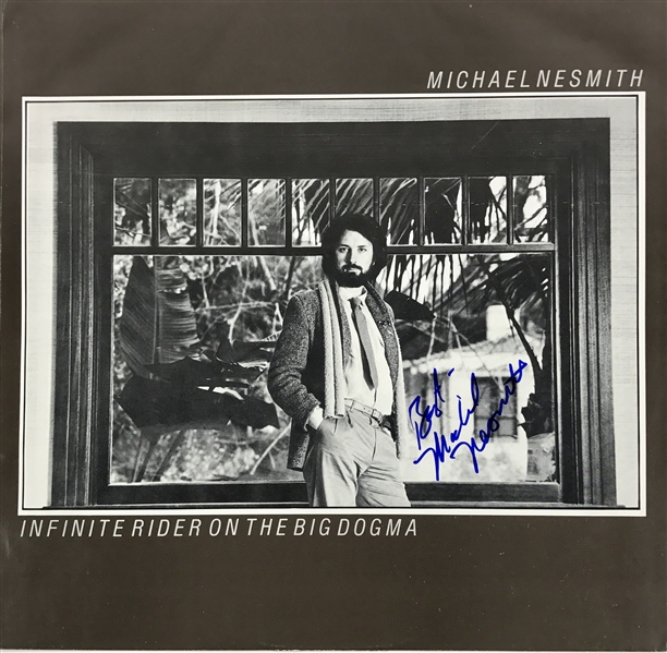 The Monkees: Michael Nesmith Signed "Infinite Rider on the Big Dogma" Album Cover (PSA/DNA)