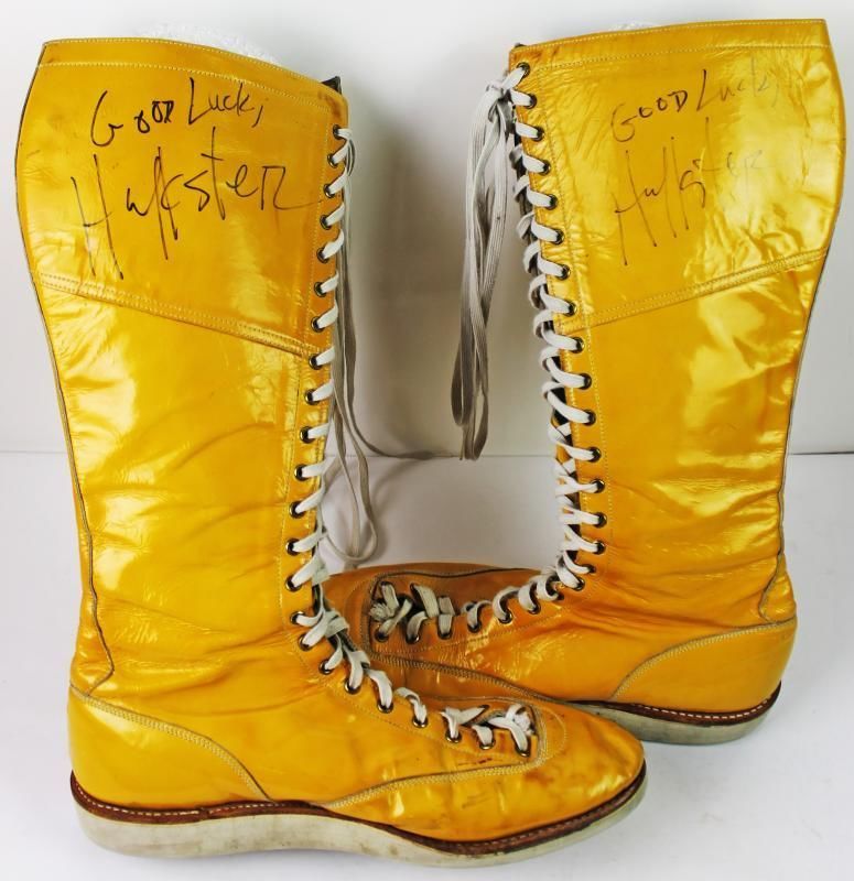 Lot Detail - Hulk Hogan Personally Owned, Worn & Signed Wrestling Boots ...