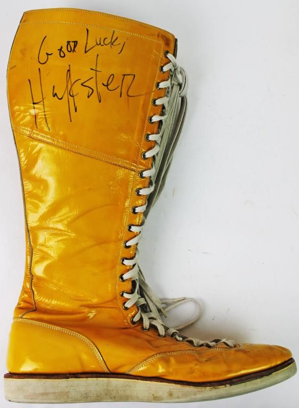 Lot Detail - Hulk Hogan Personally Owned, Worn & Signed Wrestling Boots ...