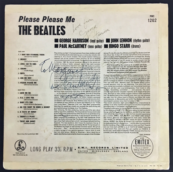 The Beatles Group Signed "Please Please Me" Record Album (Caiazzo, Epperson & JSA)