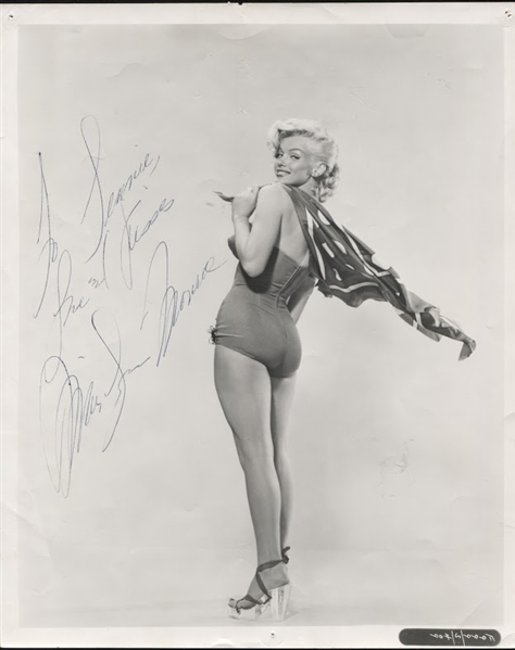 Marilyn Monroe Spectacular Signed & Inscribed 8" x 10" B&W Glossy Studio Portrait (PSA/DNA)