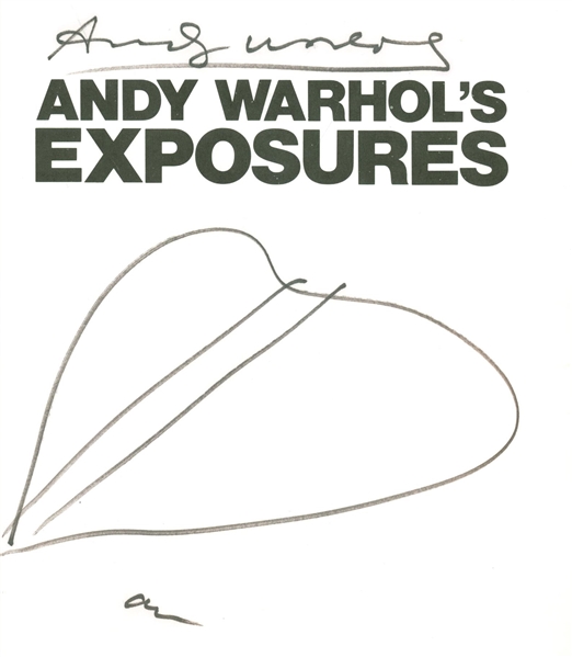 Andy Warhol Signed & Hand Drawn 7.5" x 9.5" Heart Sketch (Beckett)