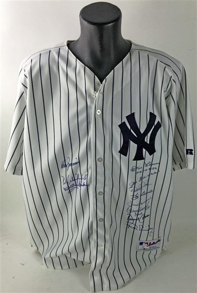 Impressive Yankees Legends Multi-Signed Jersey w/ Jeter, Berra, Ford & Others (Steiner Sports & MLB)