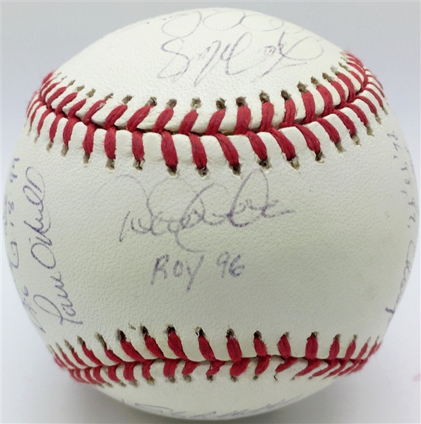 1999 Yankees Team Signed Limited Edition OML Baseball w/ Rare Inscriptions! (JSA)