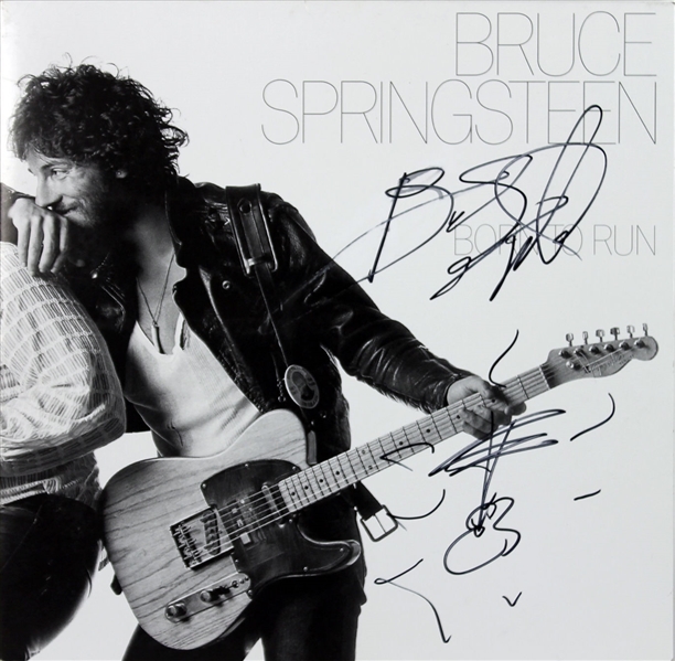 Bruce Springsteen Signed "Born to Run" Record Album w/ Hand-Drawn Guitar Sketch (BAS/Beckett)