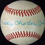 Mickey Mantle Signed OAL Baseball with Full "Mickey Charles Mantle" Autograph (PSA/DNA)