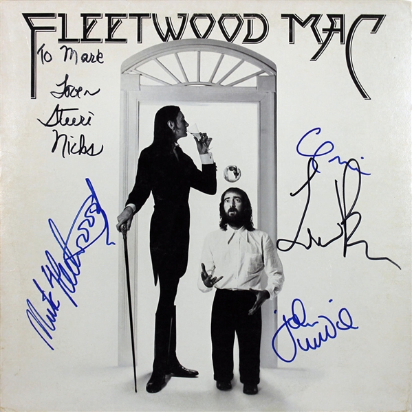 Fleetwood Mac Rare Group Signed Self-Titled Album Cover (Beckett/BAS & JSA)