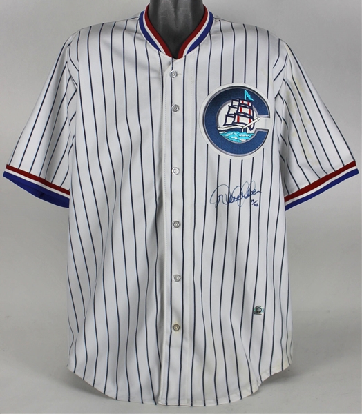 Derek Jeter Signed Columbus Clippers Yankees Minor League Game Model Jersey  MLB