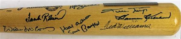500 Home Run Club Signed Big Stick Model Bat w/Williams, Aaron, Mays, etc. (11 Sigs)(JSA)