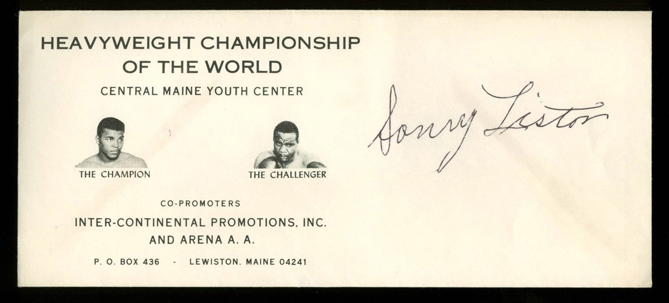 Sonny Liston Signed Inter-Continental Promotions Envelope Promoting "Ali-Liston II" (JSA)