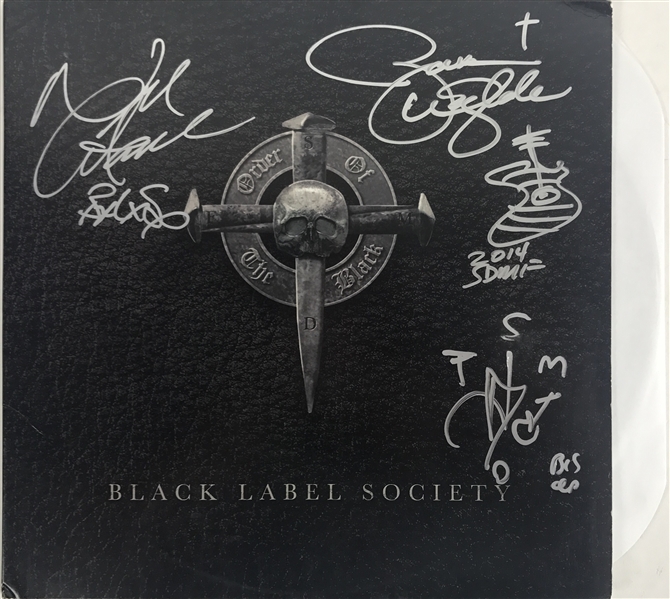 Black Label Society Group Signed "Order of the Black" Record Album (Beckett/BAS Guaranteed)