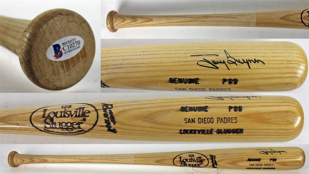 Tony Gwynn Signed San Diego Padres Baseball Bat (BAS/Beckett)