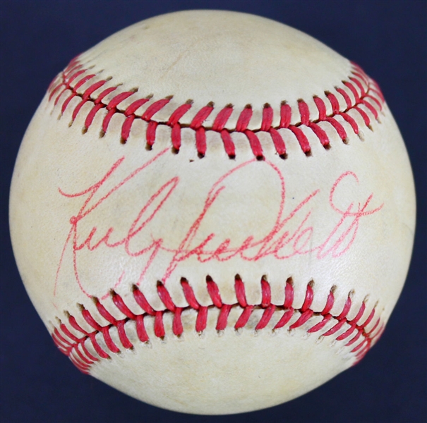 Kirby Puckett Signed OAL (Brown) Baseball (BAS/Beckett)