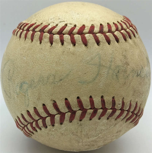 Rogers Hornsby Single Signed Sweet Spot Baseball (PSA/DNA)