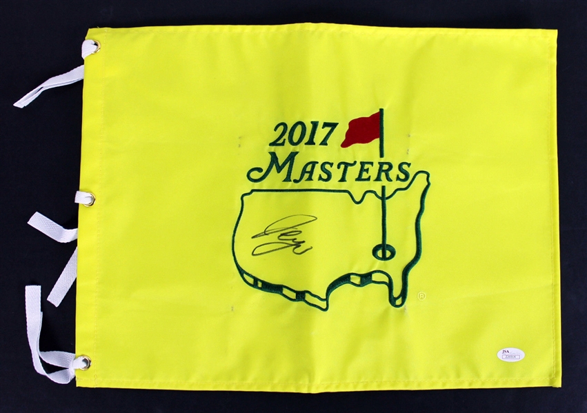 Sergio Garcia Signed 2017 Masters Golf Flag (JSA)