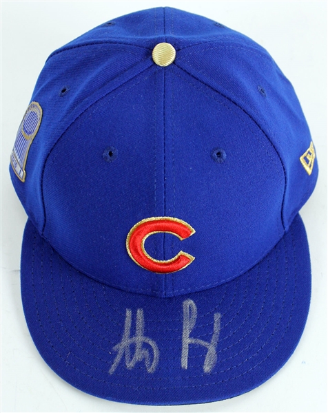 Anthony Rizzo Signed 2016 World Series New Era Cubs Baseball Cap (Fanatics)