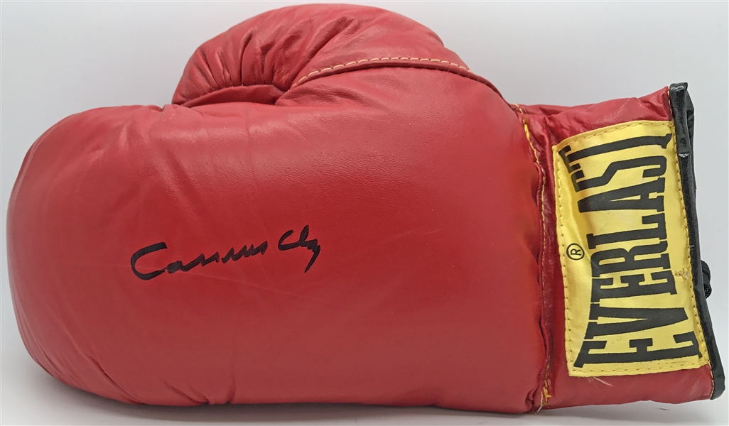 Muhammad Ali Signed "Cassius Clay" Red Everlast Boxing Glove (JSA)