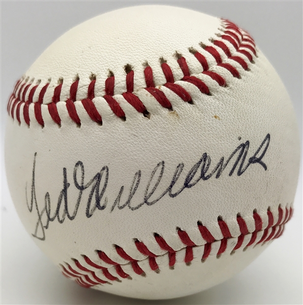 Ted Williams Signed Official Baseball (PSA/DNA)