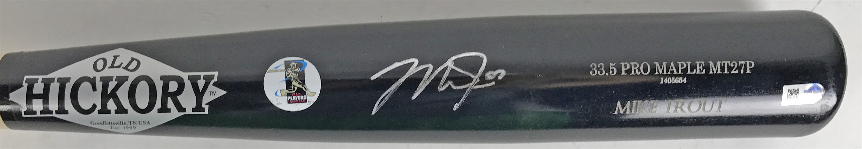 Mike Trout Signed Personal Model Old Hickory Maple Baseball Bat (MLB)