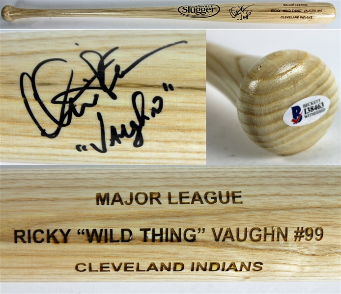 Major League: Charlie Sheen Signed "Ricky Vaughn" Model Baseball Bat (BAS/Beckett)