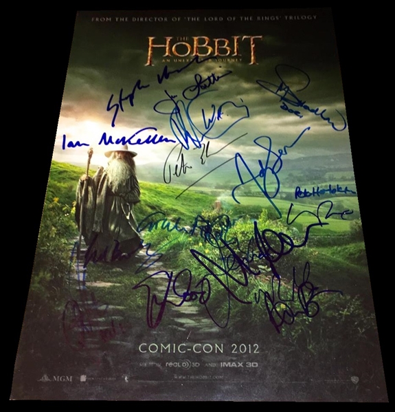 The Hobbit Cast Signed 12" x 18" Photo w/ Incredible 18 Signatures! (BAS/Beckett Guaranteed)