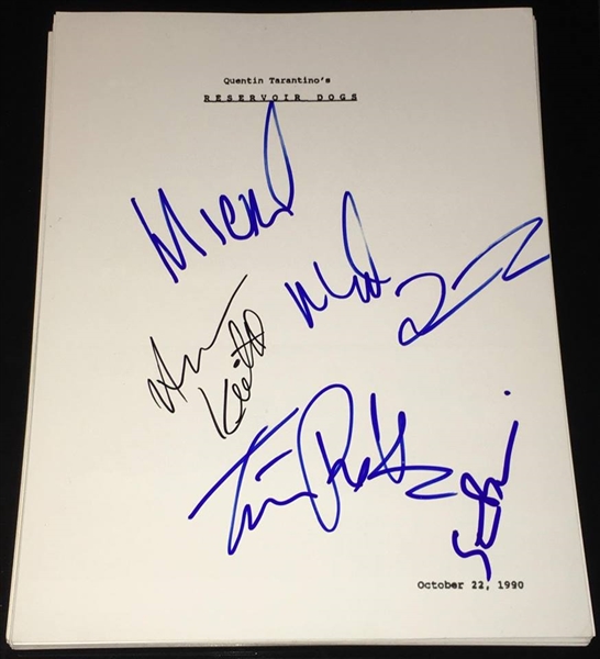 Reservoir Dogs Cast Signed Script w/ 5 Signatures (BAS/Beckett Guaranteed)