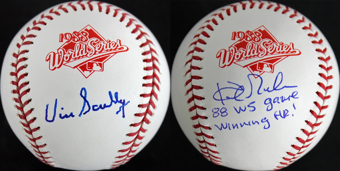1988 World Series: Kirk Gibson & Vin Scully Signed Official World Series Baseballs (BAS/Beckett)