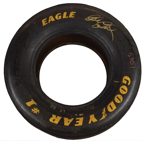 Dale Earnhardt Sr. Signed Race-Used Goodyear 27" Tire (Beckett/BAS Guaranteed)