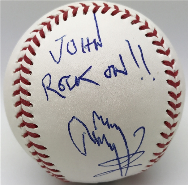 Led Zeppelin: Jimmy Page Signed "Rock On" OML Baseball (PSA/DNA)