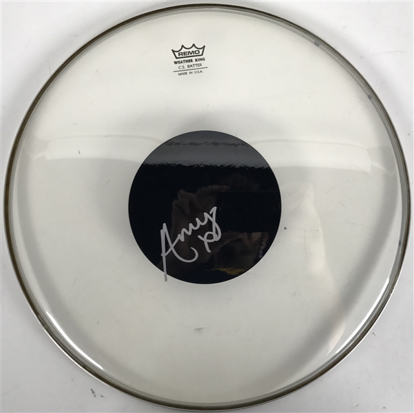 27 Club: Amy Winehouse Rare Signed 15.5" Remo Drum Head (JSA)