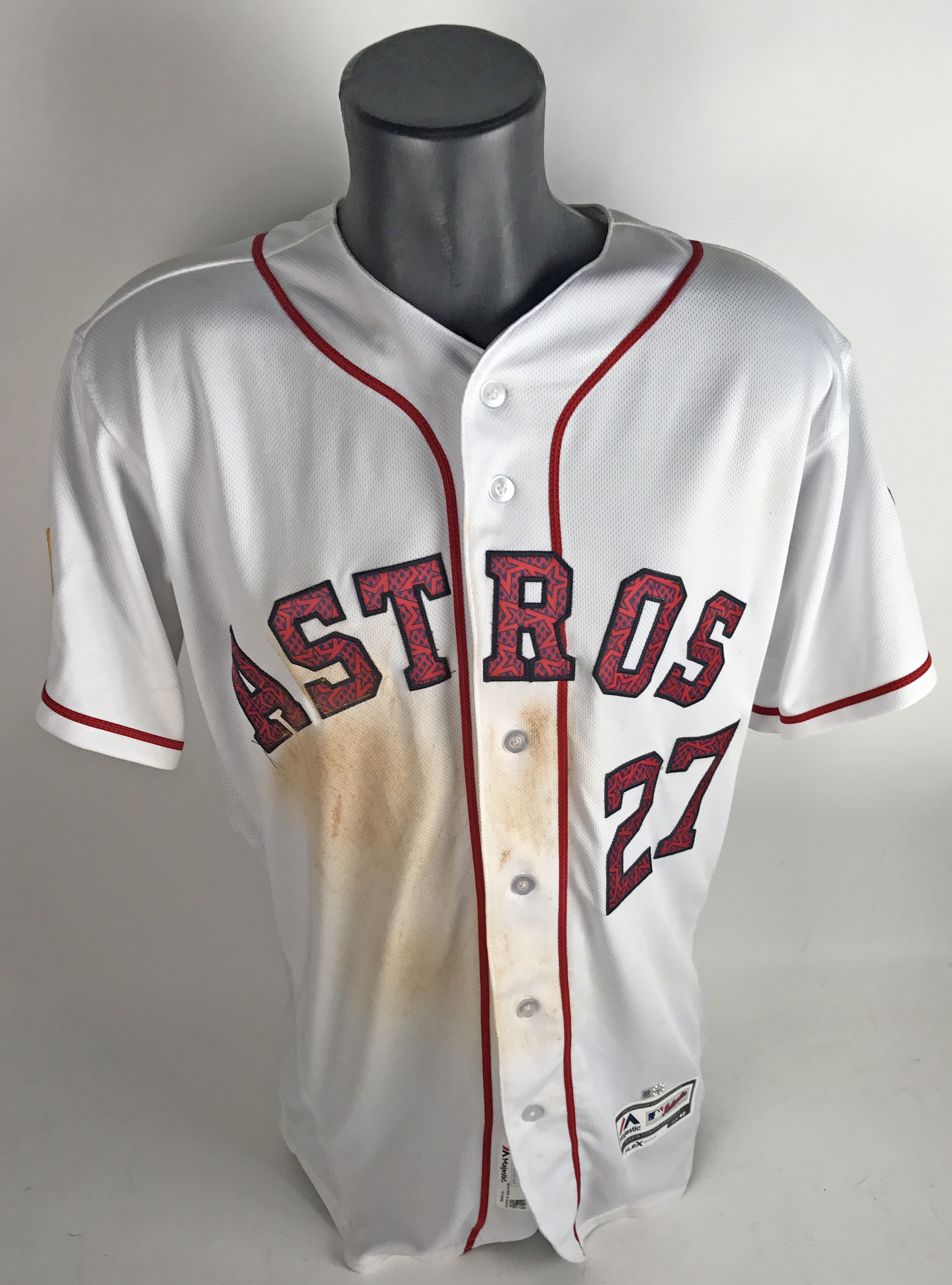 Lot Detail - José Altuve Game Worn/Used Stars & Stripes 4th of July 2016  Houston Astros Jersey (MLB)