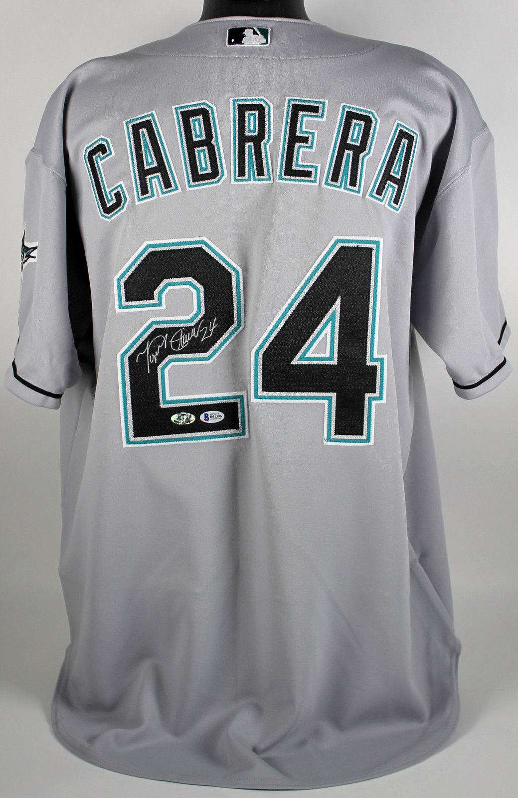 Lot Detail - Miguel Cabrera Signed Florida Marlins Pro Model Jersey  (BAS/Beckett)