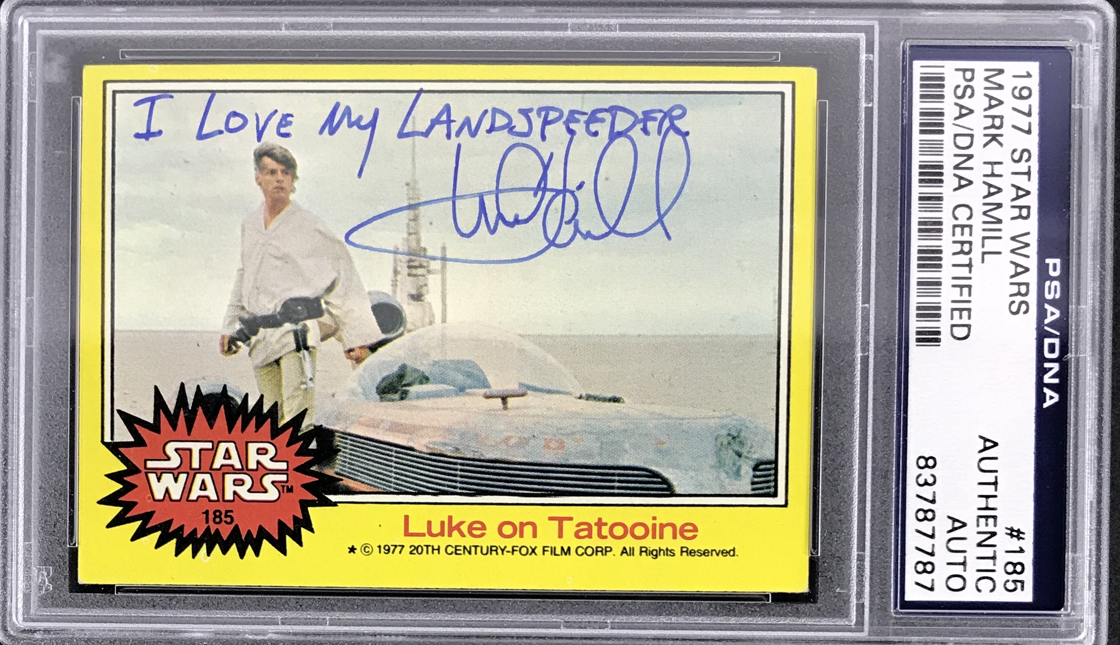 mark hamill signed memorabilia