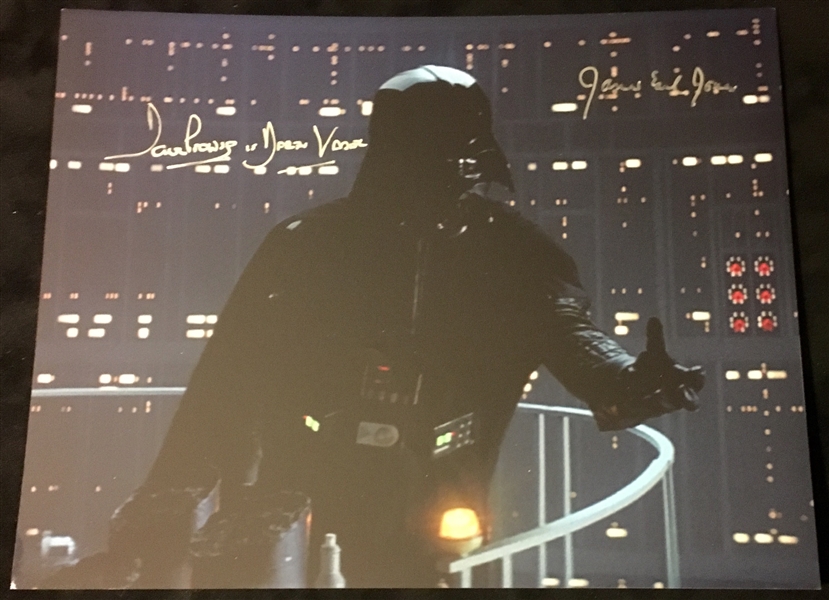 Darth Vader: David Prowse & James Earl Jones Signed 11" x 14" Photo from "The Empire Strikes Back" (BAS/Beckett Guaranteed)