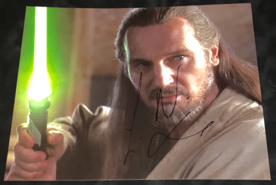 Star Wars: Liam Neeson Signed 11" x 14" Color Photo as Qui-Gon Jinn (BAS/Beckett Guaranteed)
