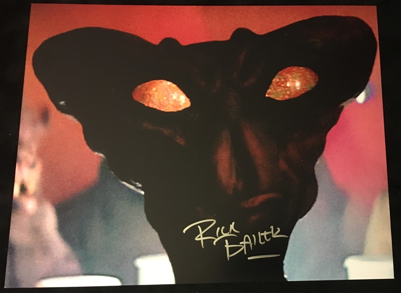 Rick Baker (Makeup Artist) Signed Cantina Alien 11" x 14" (BAS/Beckett Guaranteed)