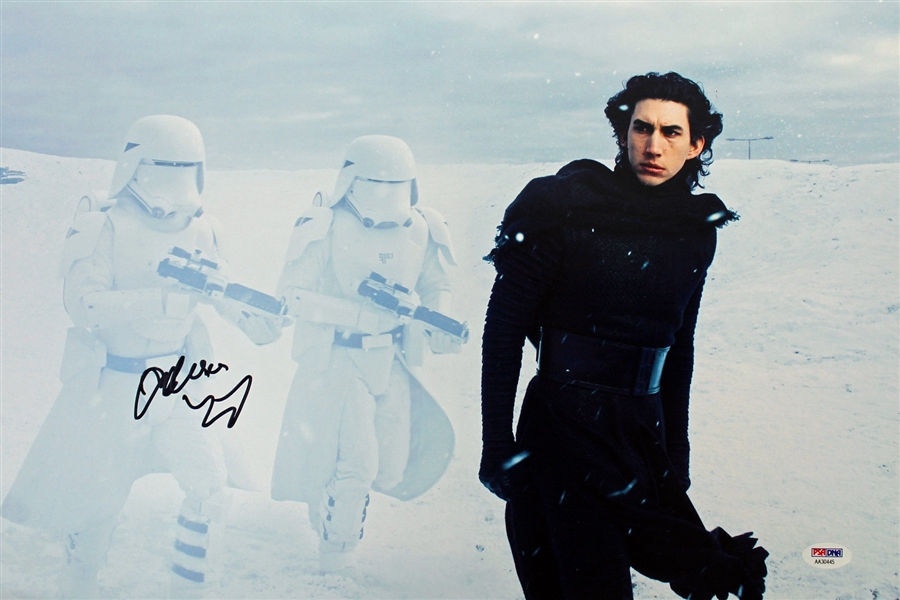 Star Wars: Adam Driver Signed 12" x 18" Photo from "The Force Awakens" (PSA/DNA)