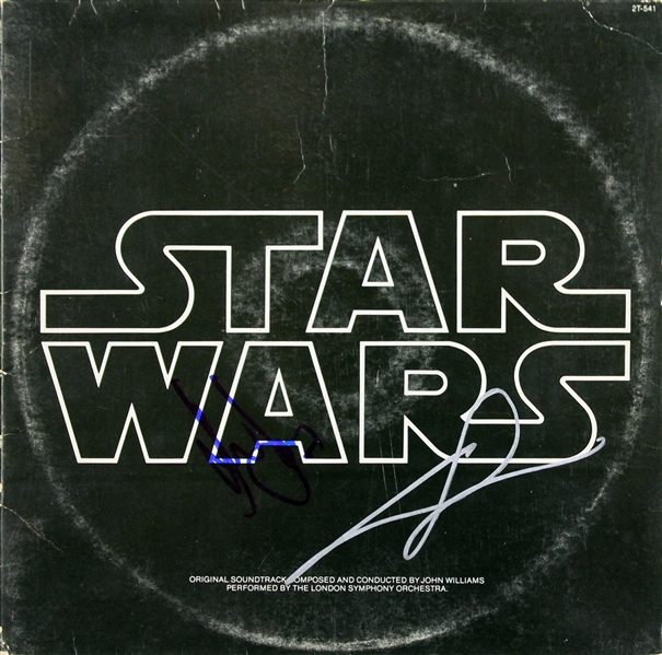Star Wars Original 1977 Soundtrack Signed by Harrison Ford & George Lucas! (Beckett/BAS)
