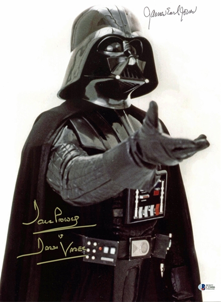 Darth Vader: David Prowse & James Earl Jones Signed 12" x 16" Color Photo (#3) (BAS/Beckett)