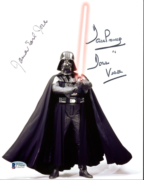 Darth Vader: David Prowse & James Earl Jones Signed 8" x 10" Color Photo (BAS/Beckett)